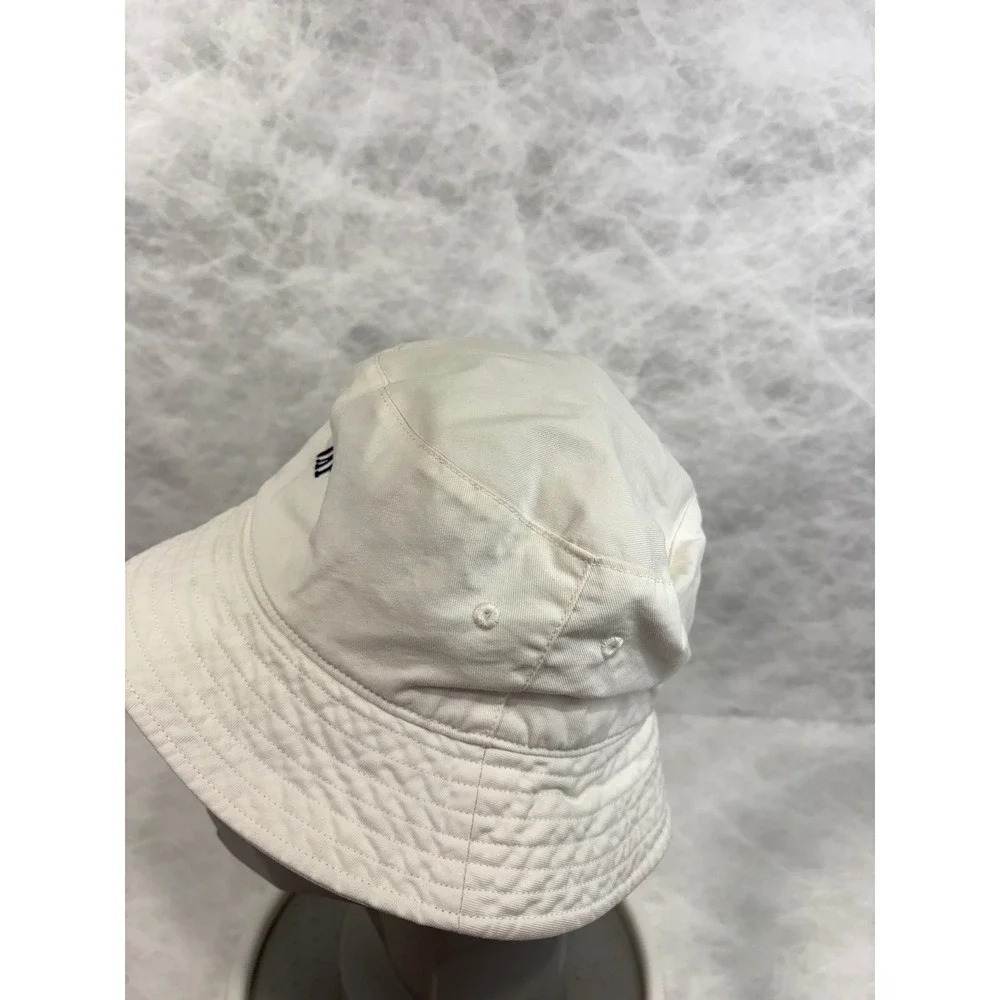 Gap Kids Bucket Hat Cream Off White Embroidered Logo Sun Hat Size S/M 53-55cm